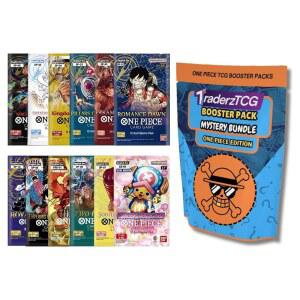 TraderzTCG 원피스 TCG 잉글리시 부스터 팩 번들 u2013 (4팩 잉글리시) - 카드 게임 팬 수집가 애호가에게 완벽합니다