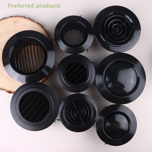4가지 형태로 제공되는 75/100/125mm 원형 덕트 환기 커버 에어벤트 배출 밸브 그릴 조절 가능한 루버 에