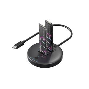 클로너 듀얼 베이 NVME SATA SSD 인클로저 ICY BOX 10GBPS 복제기 오프라인 클론 지원 PCIE NVMESSD 리더용