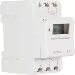 YWBL-WH DIN 레일 디지털 타이머 스위치 30A 110V HVAC 시스템 조명 회로 및 산업 자동화를 위한 다중 채널