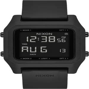닉슨 스테이플 A1309-100m 방수 남성용 디지털 스포츠 시계 38mm 페이스 PU/고무/실리콘 밴드 - 조류