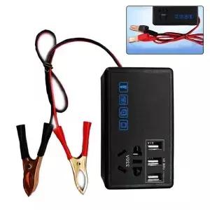 차량용 파워 인버터 2V/24V DC에서 220V AC로 변환 충전기 어댑터 USB 포트 자동차 트럭 및 RV에 이상적