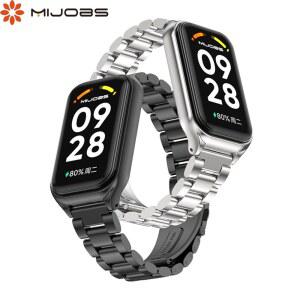 샤오미 레드미 스마트 밴드 Redmi band 3 용 미 Mi Band 9 Active 액티브 스트랩 메탈 손목밴드 시계줄