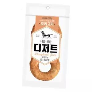 토리 너를 위한 디저트 오래먹는 도너츠껌 오리고기 2P (강아지 간식)