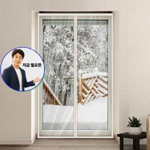 지금 필요한 현관문 120x210 방풍비닐 바람막이 현관문방풍 자석식 방문