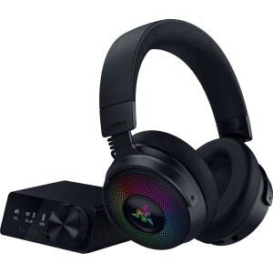 크라켄 V4 프로 무선 MAC 슈퍼 HD 햅틱 블루투스 PC 5MM 마이크 스팀 컨트롤 스위치 USB 4GHZ 스마트폰용 게이밍 와이드밴드 허브 헤드셋 OLED