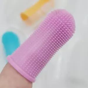 강아지 고양이 실리콘 칫솔 반려동물 손가락 브러쉬 MM-50001