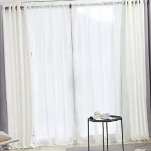 [하프클럽/알티피아]쉬폰 커튼 쉬폰 커튼 하늘하늘 솔리드 은은한 침실 거실 얇은 원단 주방 작은 창문