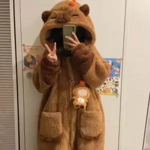파자마 귀여운 후드 동물 디자인으로 포인트 따뜻한 느낌