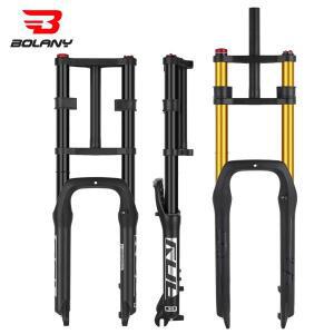 BOLANY 에어 서스펜션 포크 더블 숄더 스노우 프론트 204.0인치/264.0인치 MTB QR 9x130mm 여행용 전자 자