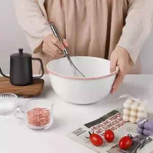 주방용품 마인 화이트 법랑 믹싱볼 소 19cm