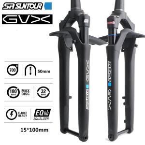 SR SUNTOUR GVX 도로 자전거 서스펜션 포크 테이퍼드 오프로드 자갈 EQ 시스템 Alex를 통한 여행 700C 50mm
