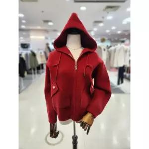 멜로디가든 여성 레드 후드 가디건 M25WAJ101
