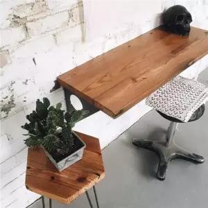 가족의 친구 산업용 소박한 벽걸이 테이블 식탁 책상 소나무 바 24 X 14