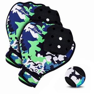 FUTESI Water Baseball Ball and Gloves Set for Pool & Beach Games-for Games Swimming Toys 1PC Bouncing with 2PCS Catch Mitts One Size Ambidextrous Design