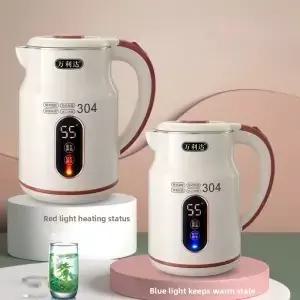 3L 대용량 스마트 전기 주전자 24시간 보온 1500W 빠른 가열 이중벽 방지 디자인 가족용