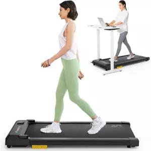 UREVO 스마트 워킹 패드 이중 충격 흡수 기능이 있는 스탠딩 데스크 러닝머신 조용한 작동 트랙 인사이트