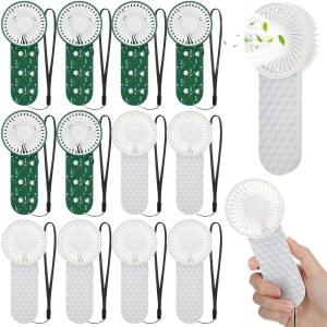 WILLBOND 12 Pcs Golf Mini Handheld Fan Bulk Small Personal Portable Fans with Lanyard for Team Gift Goodie Bag Stuffers Outdoor Game Sport Party Favors Battery Not Include