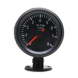 오토미터 52mm 자동차 타코미터 0-8000 rpm 12V 1-8기통 차량용 아날로그 블랙  게이지 용