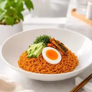 삼삼한 매콤새콤 비빔면 10인분(농심사리면110gX10봉+비빔양념장40gX10봉+후레이크3g10봉)