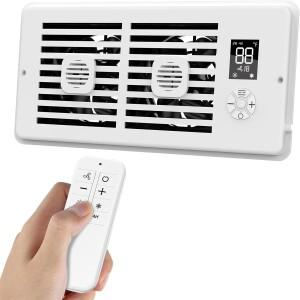 레지스터 팬 4x10인치 스마트 난방 냉각 AC 환기 팬원격 제어 및 온도 조절기 가정용 라디에이터 포함