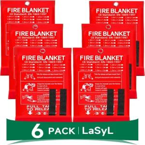 가정용 LaSyl 담요 비상 40인치 x 6팩 안전 주방 캠핑에 좋은 진압 허리케인 대비 템