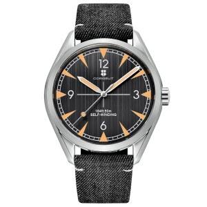 남성용 CORGEUT 6010A 자동 기계식 시계 - 일본 무브먼트 41MM 사파이어 크리스탈 정품 가죽 스트랩 빛나는 손과 날짜 기능이 있는 와인딩 비즈니스 캐주얼