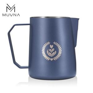 MUVNA 우유 거품기 450/600ml 스테인리스 스틸 바리스타 도구 라떼 아트, 에스프레소 스티머 컵, 커피 액세