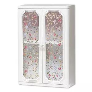 고품질 TBZ 욕실정리 2단 백색플라워 수납장(소형) 41X16X60cm 욕실장 화장실수납장 수건장 WFNINLE