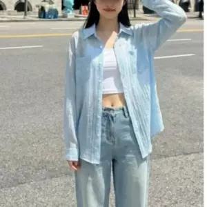 살안타 시스루 비치 롱 셔츠 로브 가디건 커버업 남방
