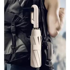 카라비너 손잡이 튼튼한 3단 자동우산 자외선차단 양우산