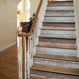 funlife 14 PCS Self Adhesive Stair Stickers Peel and Stick Vinyl Risers Staircase Murals Decals Sticker Decor for Steps 39.37