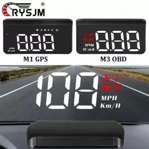헤드업디스플레이 HUD M3 차량용 OBD2 M1 GPS 헤드업 디스플레이 프로젝션 속도계 알람 프로젝터 디지털 유