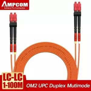 옵티컬케이블 광케이블 AMPCOM OM2 LC-LC UPC 50125 다중 모드 이중 LSZH 광섬유 패치 케이블 점퍼