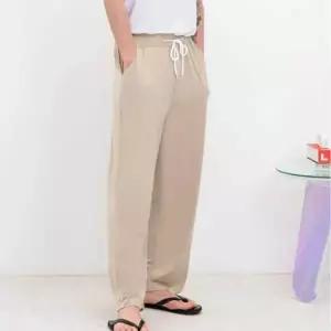 남성 아이스 여름 쿨 긴바지 일P 일자 허리밴딩 팬츠
