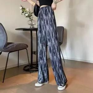 (색상 블랙)허리밴딩 아이스 냉감 쿨바지 여름 일자 츄리닝 팬츠 데일리 여자 여성 고무줄