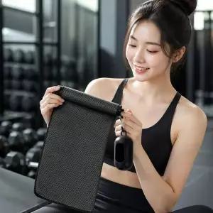 ( )블랙 헬스 운동용 속건 타월 땀수건 스포츠 냉감 타올