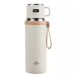 ( )스트랩형 핸들 스테304 보온 보냉병 화이트 680ml 텀블러 캠핑 휴대용