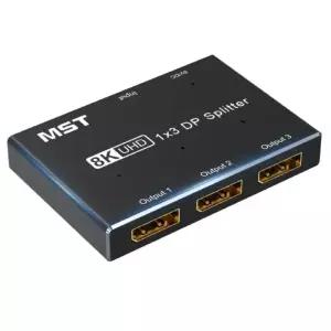 HDMI확장기 젠더 DisplayPort 분배기 1x3 8K 60Hz 4K 120Hz 확장 디스플레이 미러 모드 삼중 모니터 DP14mS