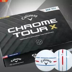 [캘러웨이] 크롬투어 X 360 트리플트랙 골프볼 4PCS구조(화이트).