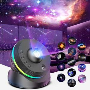 Meteor Galaxy Projector 13 in 1 Planetarium Star Starry Sky Night Light with Solar System Constellation Moon for Adults Bedroom Ceiling Home Theater Living Room Decor
