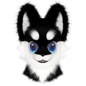 hbbhml Animal Full Head Dog Mask Fursuit Therian Plush Realistic Masks for Party Halloween Cosplay Costume Accessory