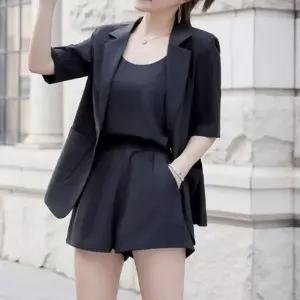 정장세트 여성 바지 쿨 3피스 소프트 3종 여성정장 세미 나시 반바지 자켓 여름