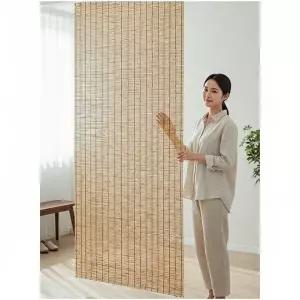 고품질 갈대 발 150x180cm 대형 가림막 현관 인테리어 문발 갈대발 현관문발 창문발 블라인드 WFNJQKB