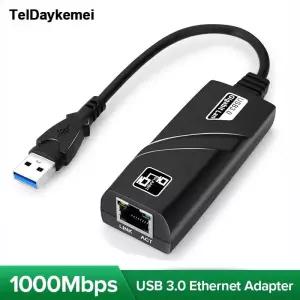 랜선젠더 101001000Mbps 유선 USB 30 TypeC To Rj45 Lan 이더넷 어댑터 RTL8153 네트워크 카드PC Macbook