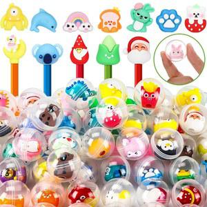 Civaner 300 Pcs Gumball Capsules Toys Clear Vending Machine with Cute Cartoon Mini Round Capsule Gift for Kindergarten Xmas Easter Basket Stuffers Claw Prizes Classroom