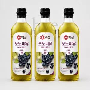 백설 포도씨유 900ml 3개
