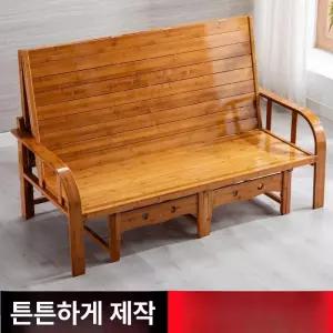 원목 의자겸용 침상 대나무 소파베드 평상마루 접이식 80x188cm