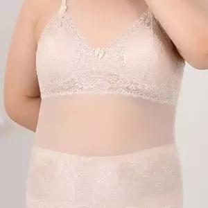[쏘로사떼]레이스 망사 빅사이즈 끈 브라런닝 B컵 메리야스 속옷-WD6B778