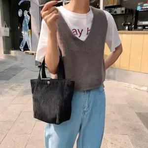 여성 데일리 코듀로이에코백 가방 손가방 골덴 토트백 숄더백